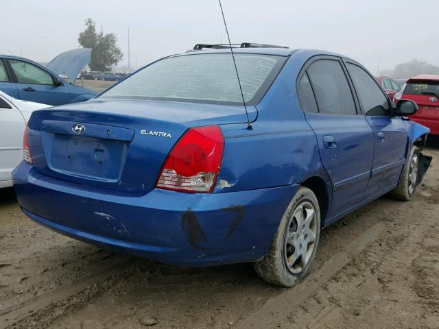 KMHDN46D36U305414 - 2006 HYUNDAI ELANTRA GL BLUE photo 4