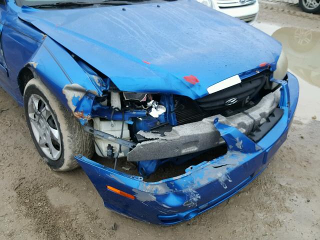 KMHDN46D36U305414 - 2006 HYUNDAI ELANTRA GL BLUE photo 9