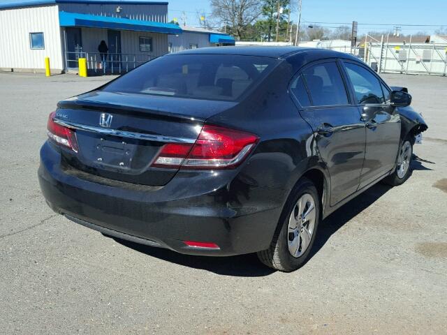 2HGFB2F54EH502789 - 2014 HONDA CIVIC LX BLACK photo 4