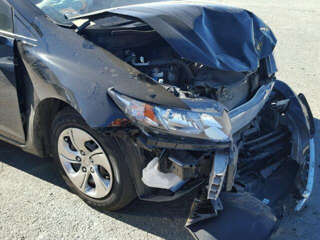 2HGFB2F54EH502789 - 2014 HONDA CIVIC LX BLACK photo 9