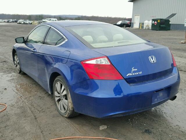 1HGCS12339A022832 - 2009 HONDA ACCORD LX BLUE photo 3