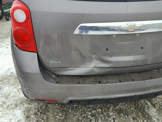 2CNFLEEW3A6251238 - 2010 CHEVROLET EQUINOX LT GRAY photo 9