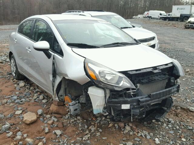 KNADM4A33D6266845 - 2013 KIA RIO LX SILVER photo 1