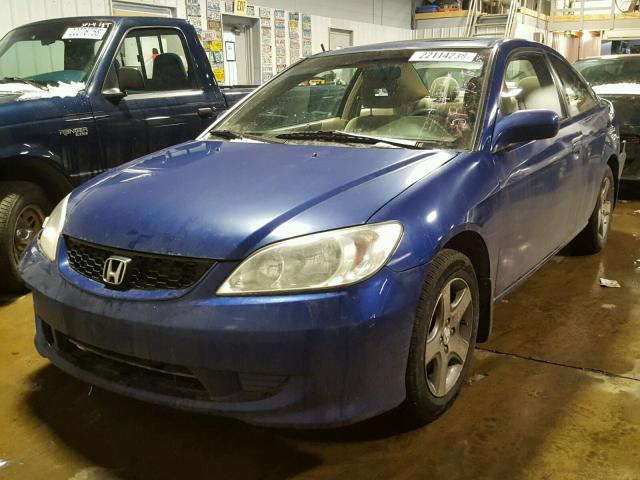 1HGEM22925L026169 - 2005 HONDA CIVIC EX BLUE photo 2