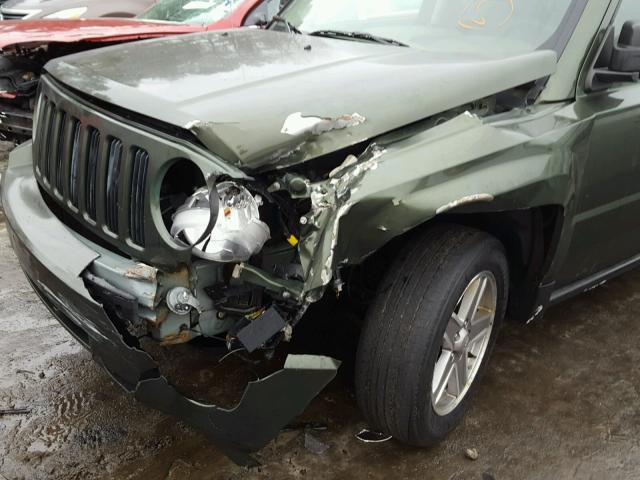 1J8FF28W87D396798 - 2007 JEEP PATRIOT SP GREEN photo 9