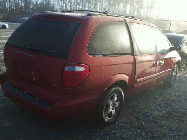 2D4GP44L46R669072 - 2006 DODGE GRAND CARA RED photo 4