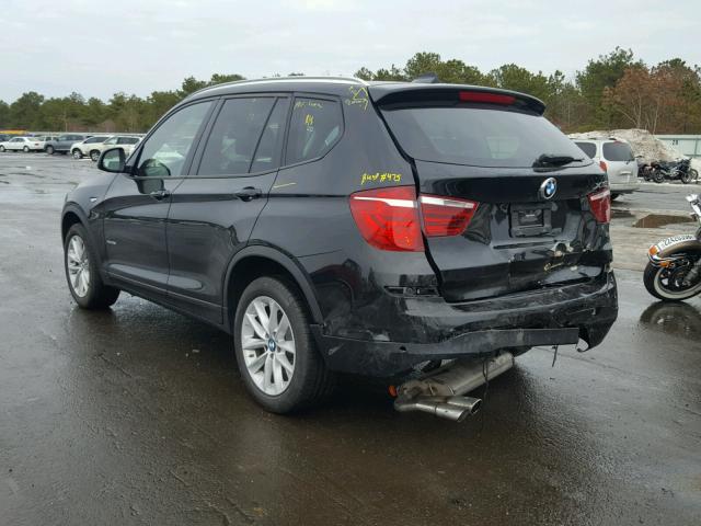 5UXWX9C54G0D90923 - 2016 BMW X3 XDRIVE2 BLACK photo 3