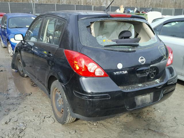 3N1BC13E78L353057 - 2008 NISSAN VERSA S BLACK photo 3