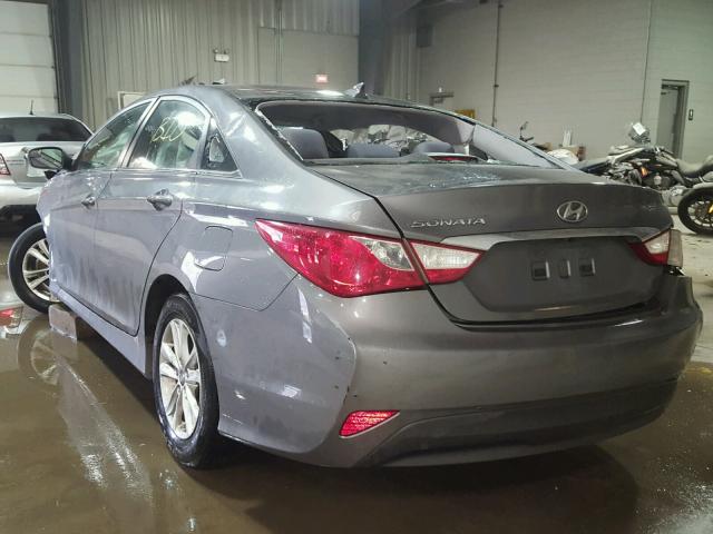 5NPEB4AC1EH897808 - 2014 HYUNDAI SONATA GLS GRAY photo 3