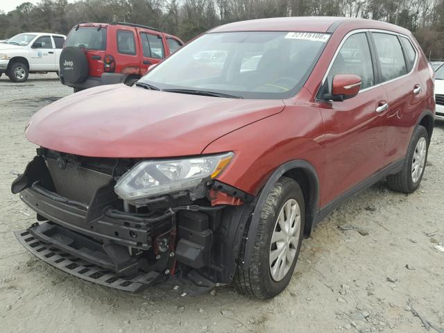 KNMAT2MT1FP571783 - 2015 NISSAN ROGUE S RED photo 2