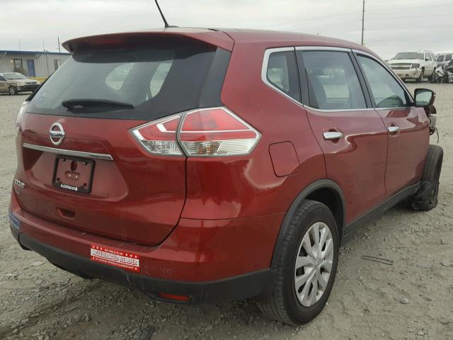 KNMAT2MT1FP571783 - 2015 NISSAN ROGUE S RED photo 4