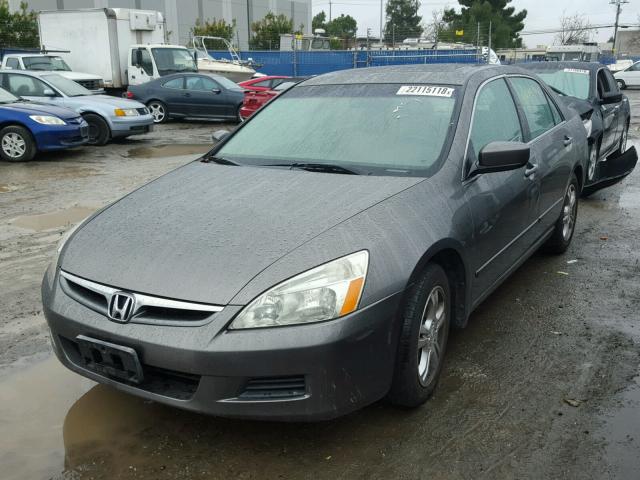 1HGCM56867A145674 - 2007 HONDA ACCORD EX CHARCOAL photo 2