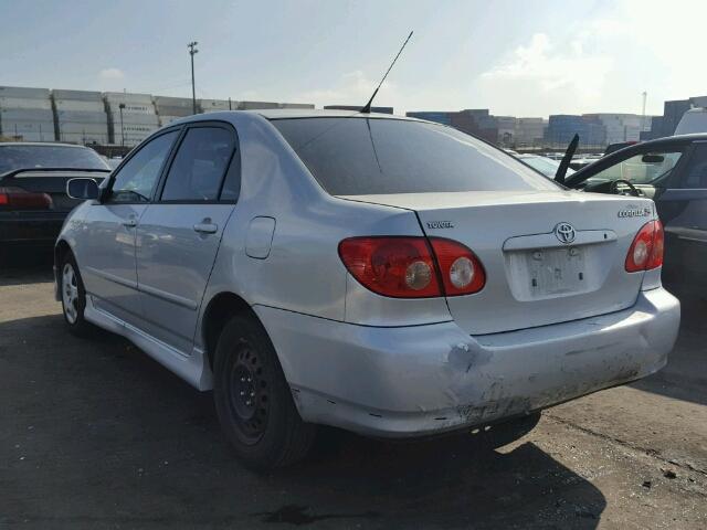 1NXBR32E15Z411590 - 2005 TOYOTA COROLLA CE SILVER photo 3