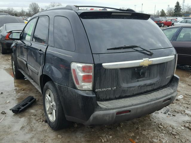 2CNDL73F456172463 - 2005 CHEVROLET EQUINOX LT BLACK photo 3