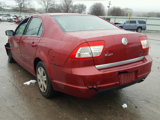 3MEHM07Z96R651646 - 2006 MERCURY MILAN MAROON photo 3