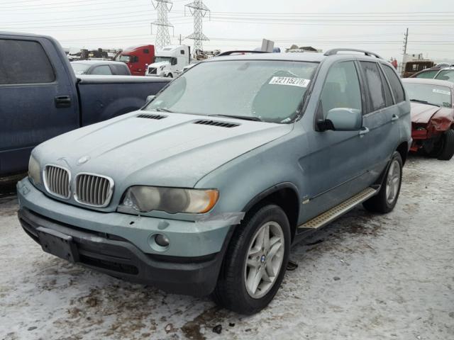 5UXFB33543LH50034 - 2003 BMW X5 4.4I TURQUOISE photo 2