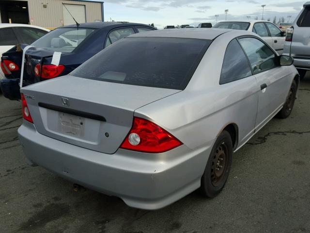 1HGEM22344L029326 - 2004 HONDA CIVIC DX V SILVER photo 4