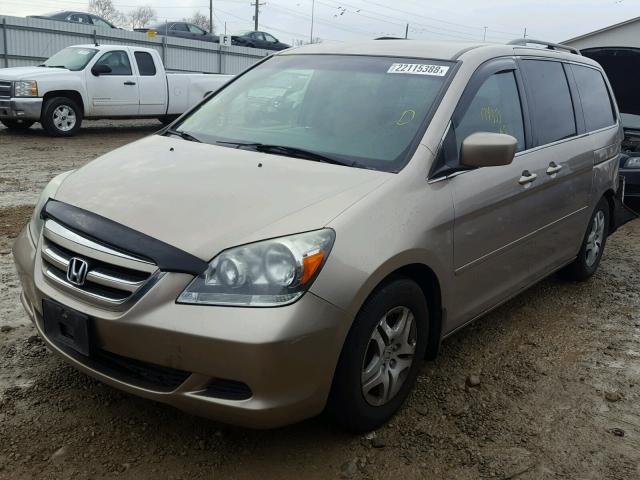 5FNRL38497B098142 - 2007 HONDA ODYSSEY EX GOLD photo 2