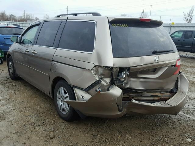 5FNRL38497B098142 - 2007 HONDA ODYSSEY EX GOLD photo 3