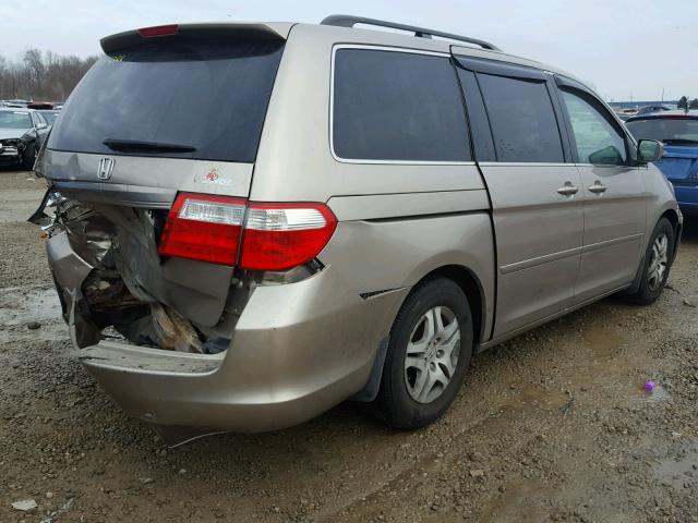 5FNRL38497B098142 - 2007 HONDA ODYSSEY EX GOLD photo 4