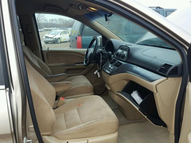 5FNRL38497B098142 - 2007 HONDA ODYSSEY EX GOLD photo 5