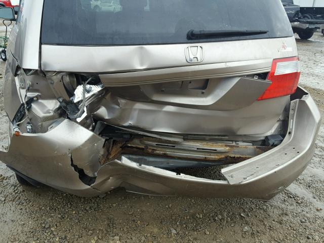 5FNRL38497B098142 - 2007 HONDA ODYSSEY EX GOLD photo 9