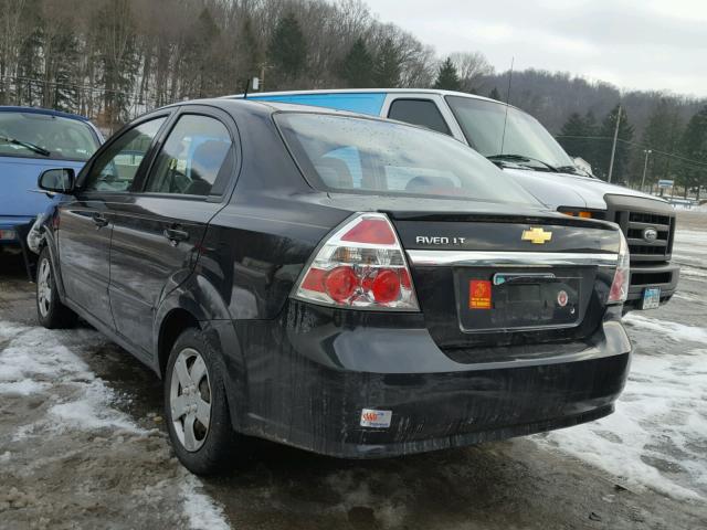 KL1TD5DE9BB187323 - 2011 CHEVROLET AVEO LS BLACK photo 3