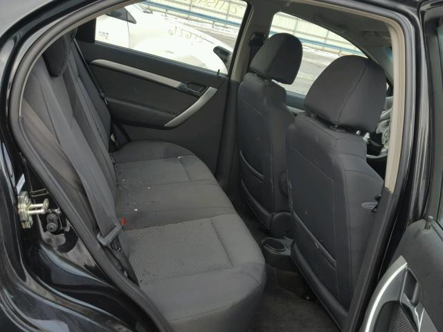 KL1TD5DE9BB187323 - 2011 CHEVROLET AVEO LS BLACK photo 6
