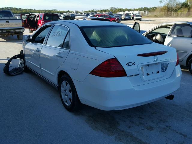 3HGCM56496G710383 - 2006 HONDA ACCORD LX WHITE photo 3