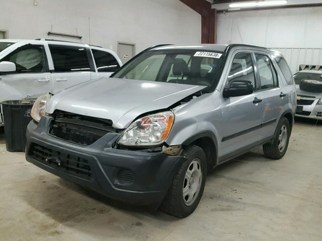 JHLRD685X5C003706 - 2005 HONDA CR-V LX SILVER photo 2