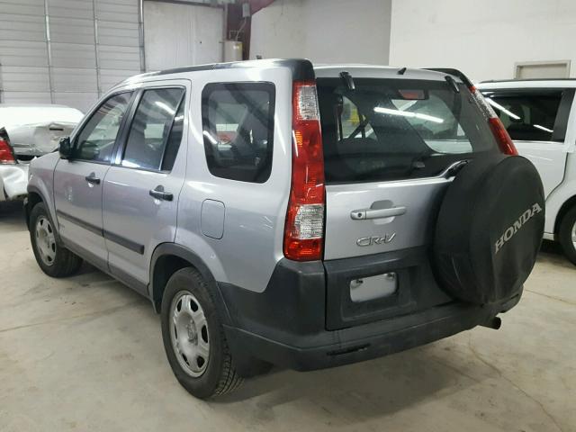 JHLRD685X5C003706 - 2005 HONDA CR-V LX SILVER photo 3