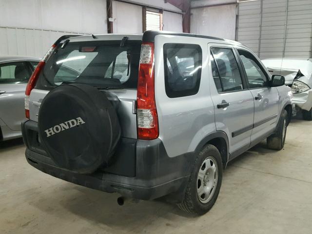 JHLRD685X5C003706 - 2005 HONDA CR-V LX SILVER photo 4