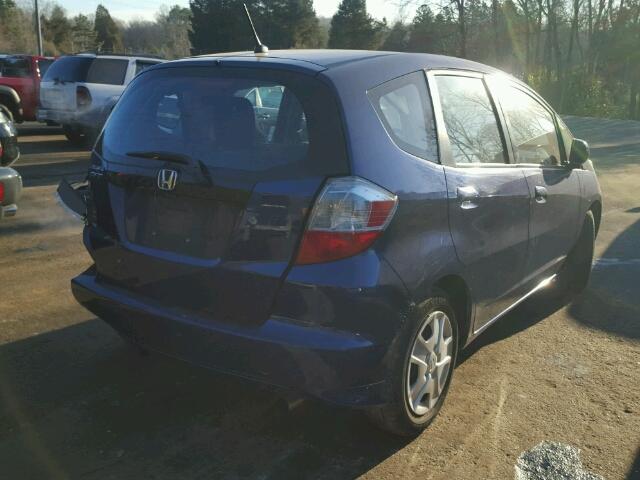 JHMGE8H34DC059584 - 2013 HONDA FIT BLUE photo 4