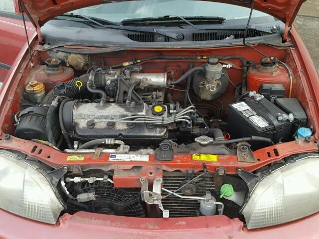 2C1MR5223W6732056 - 1998 CHEVROLET METRO LSI RED photo 7