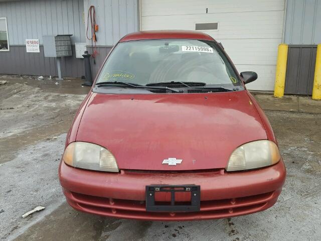 2C1MR5223W6732056 - 1998 CHEVROLET METRO LSI RED photo 9