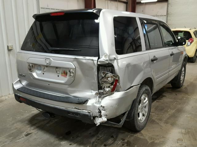 5FNYF28167B023868 - 2007 HONDA PILOT LX GRAY photo 4