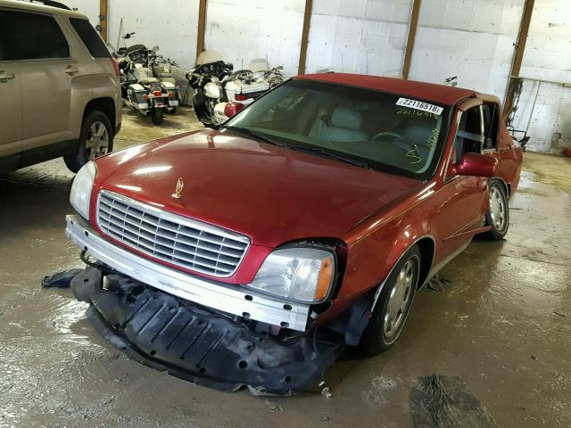 1G6KD54Y74U146701 - 2004 CADILLAC DEVILLE RED photo 2