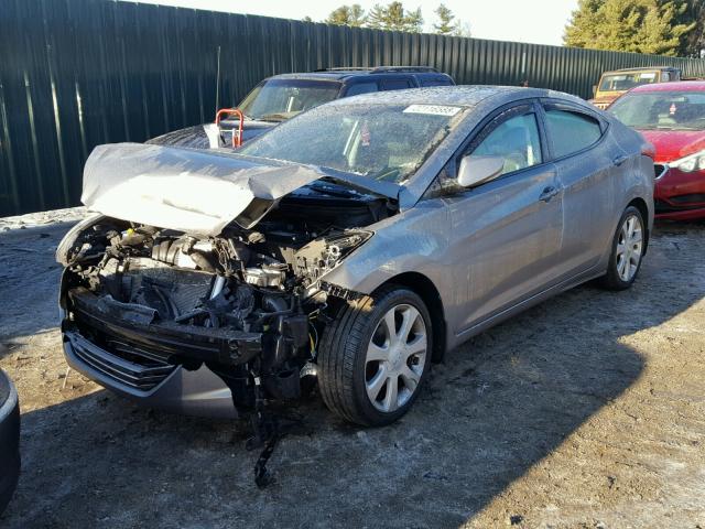 KMHDH4AE0CU463888 - 2012 HYUNDAI ELANTRA GL GRAY photo 2