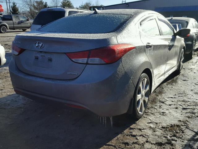 KMHDH4AE0CU463888 - 2012 HYUNDAI ELANTRA GL GRAY photo 4