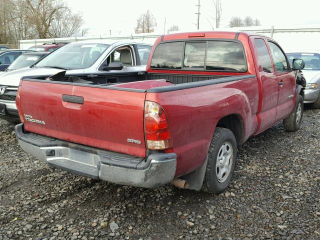 5TETX22N18Z590931 - 2008 TOYOTA TACOMA ACC RED photo 4