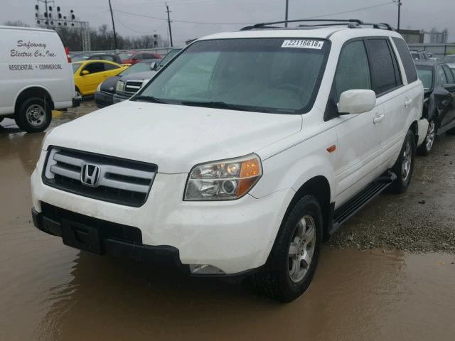 2HKYF18736H549258 - 2006 HONDA PILOT EX WHITE photo 2