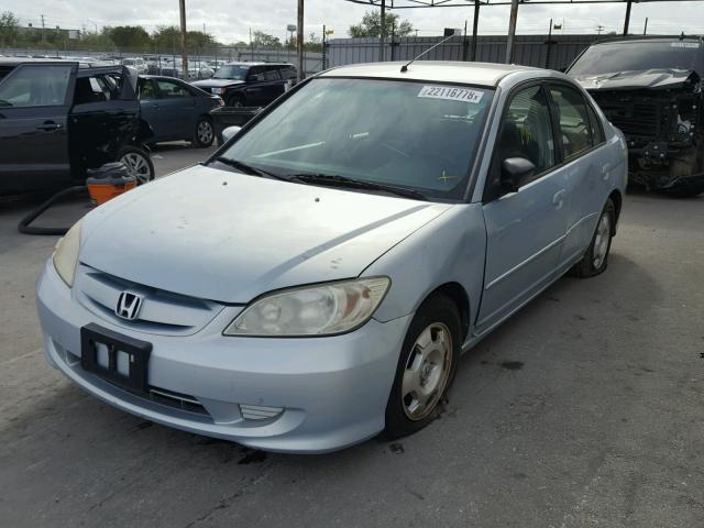 JHMES96614S000419 - 2004 HONDA CIVIC HYBR BLUE photo 2