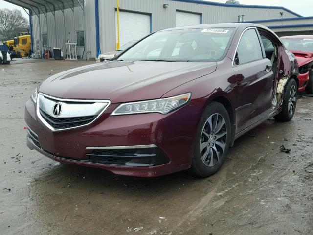 19UUB1F32FA003084 - 2015 ACURA TLX MAROON photo 2