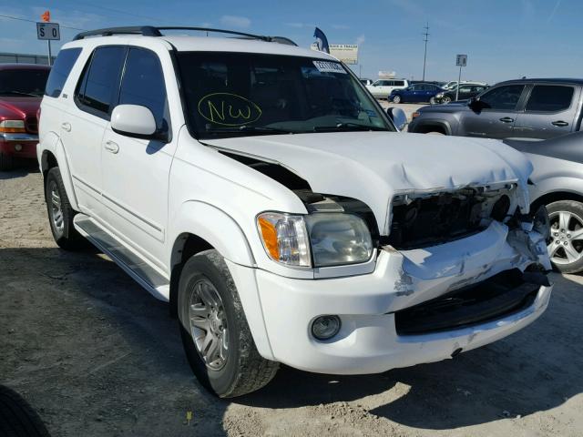 5TDZT34A47S297249 - 2007 TOYOTA SEQUOIA SR WHITE photo 1