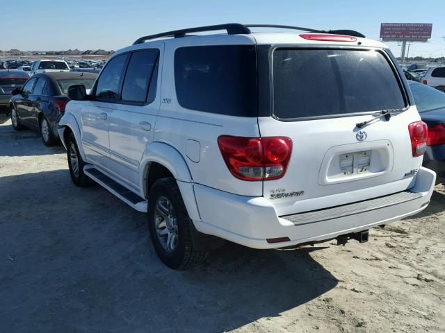 5TDZT34A47S297249 - 2007 TOYOTA SEQUOIA SR WHITE photo 3