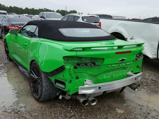 1G1FK3D63H0209872 - 2017 CHEVROLET CAMARO ZL1 GREEN photo 3