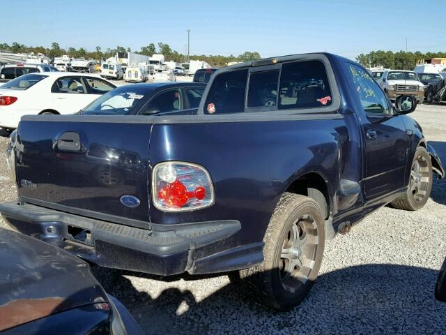 2FTZF07352CA86293 - 2002 FORD F150 SVT L BLUE photo 4