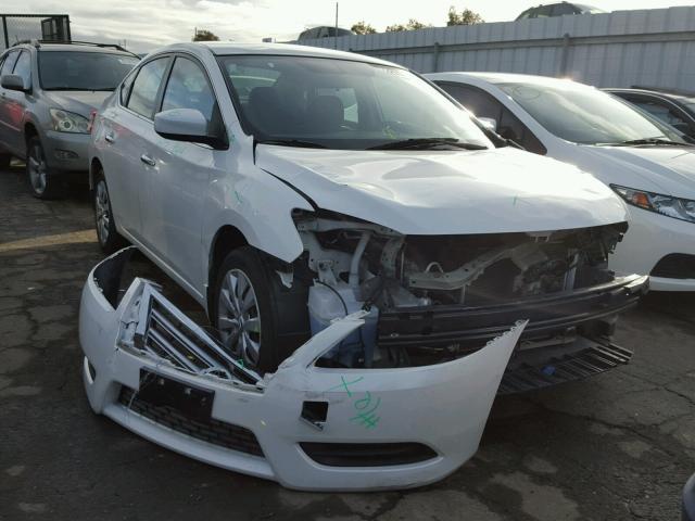 3N1AB7AP3DL784897 - 2013 NISSAN SENTRA S WHITE photo 1