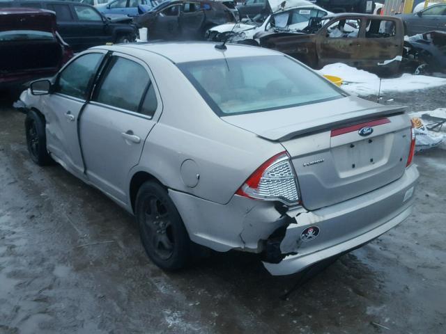 3FAHP0HA7AR206046 - 2010 FORD FUSION SE SILVER photo 3