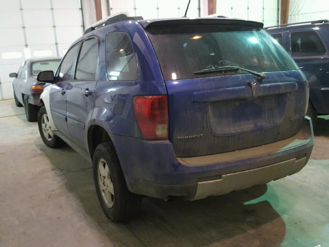 2CKDL63F276046242 - 2007 PONTIAC TORRENT BLUE photo 3